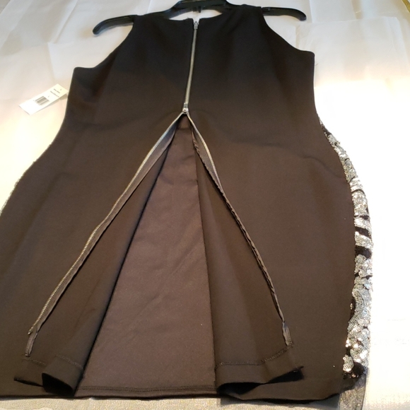 Alexia Admor Sequin Embroidered Dress Back Zip NEW Embellished Silver Black 🎉HP - Picture 12 of 17